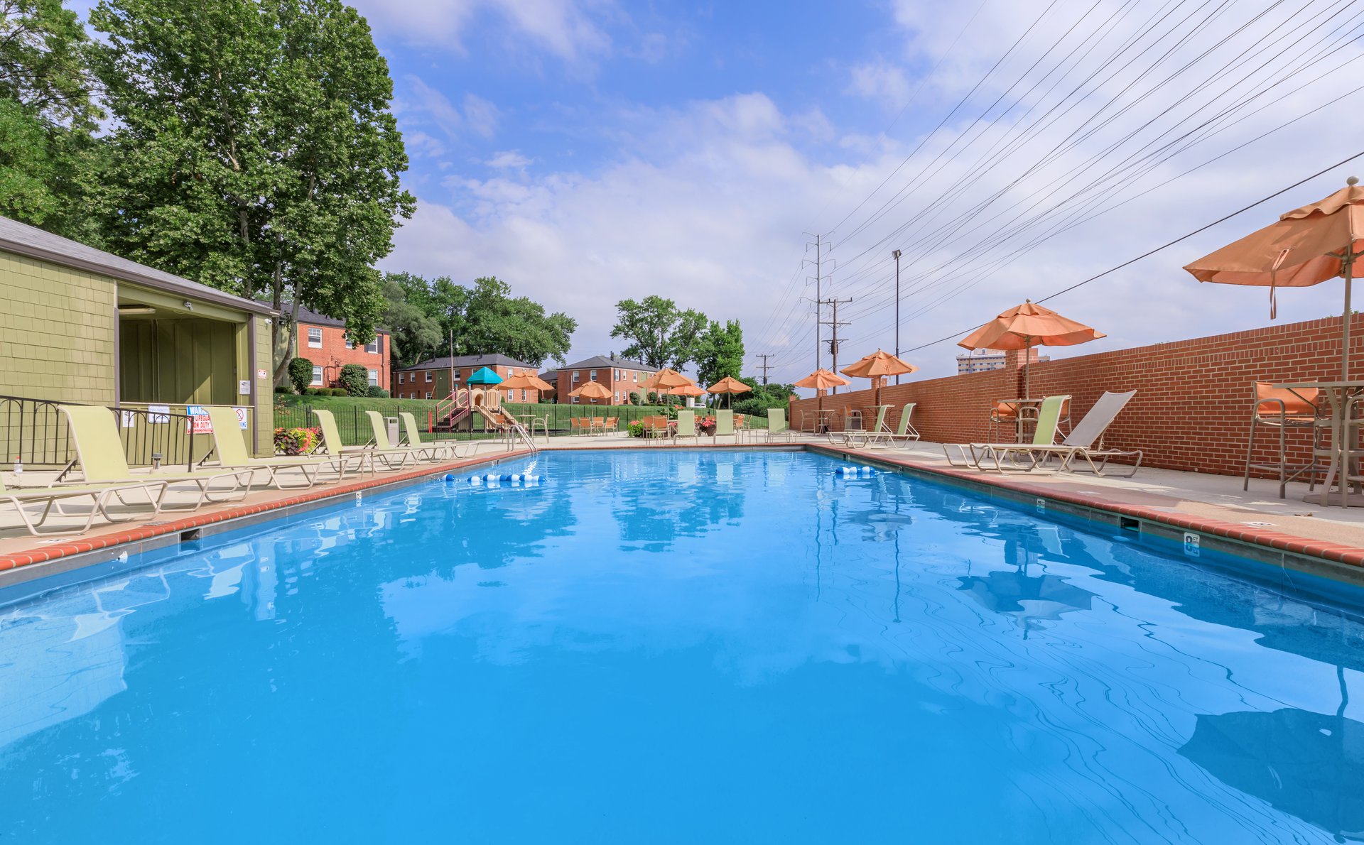 a large pool of water